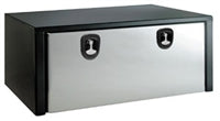 18x18x48 Black Tool Box W/ Stainless Steel Door